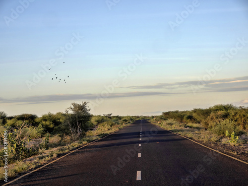 Quality asphalt road in southern Ethiopia