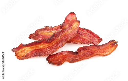 cooked slices of bacon