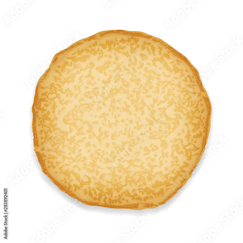 Pancake sweet food 3d realistic decoration vector illustration