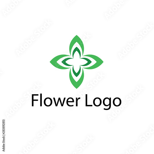 Flower logo template design  nature logo vector
