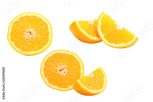 Orange on white background with Clipping path inside
