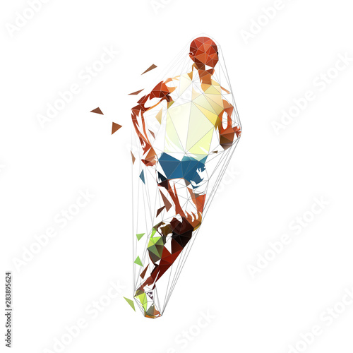 Marathon runner, ink drawing, isolated vector silhouette. Running man