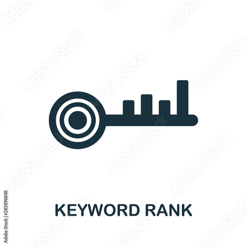 Keyword Rank vector icon symbol. Creative sign from seo and development icons collection. Filled flat Keyword Rank icon for computer and mobile
