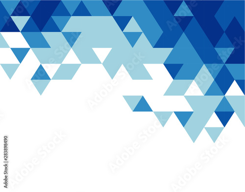 Abstract blue triangle modern template for business or technology presentation, vector illustration