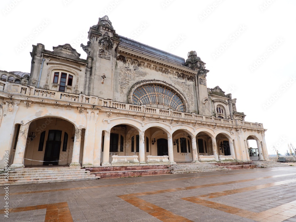 Faleza Cazino Constanta, landmark derelict art nouveau–style casino Constanca, Romania