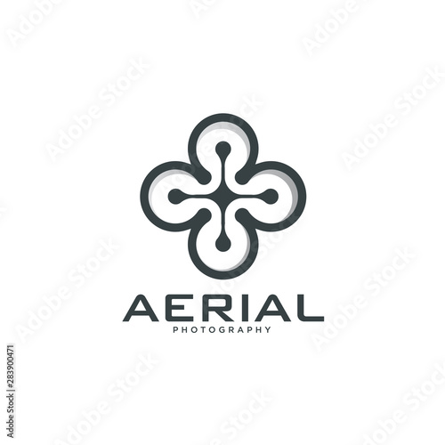 aerial drone camera photography, spy, view, logo template