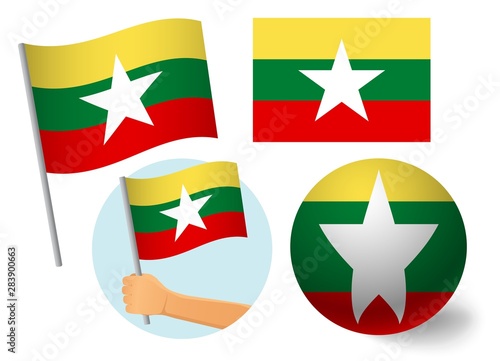Free Download Burma flag icon set - GFXLoad