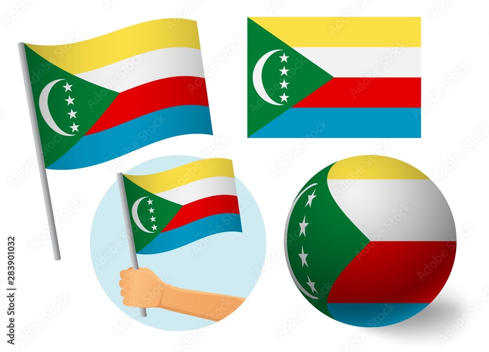 Comoros flag icon set Comoros flag icon set
