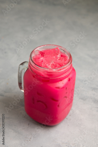 Sirap bandung is a drink popular in Malaysia, Singapore and Brunei photo