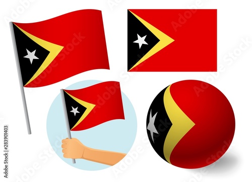 Free Download East Timor flag icon set - GFXLoad