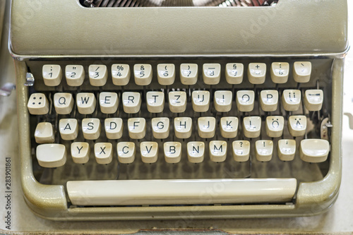 old, antique german typewriter close-up