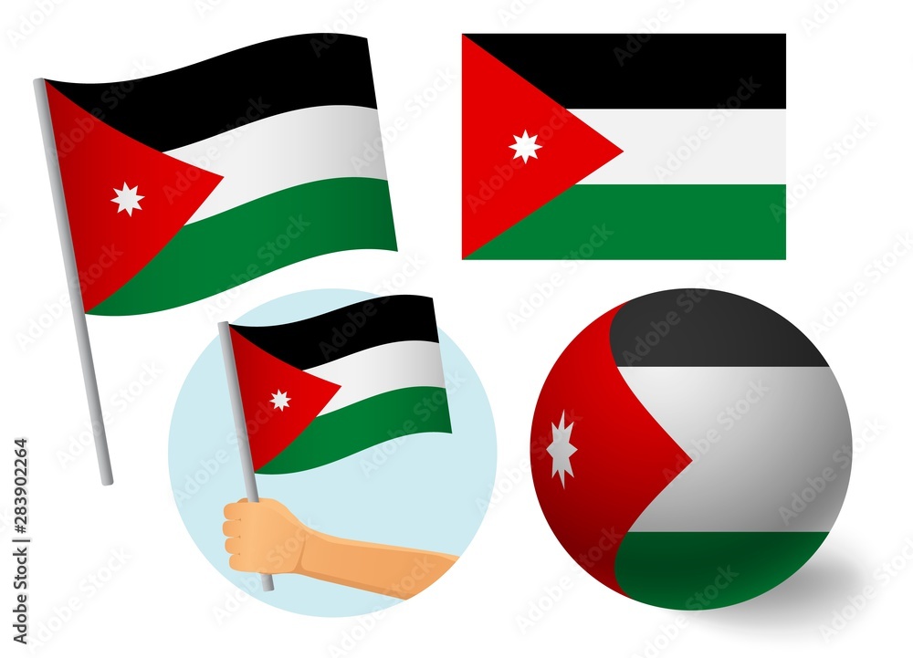 jordan flag icon set jordan flag icon set