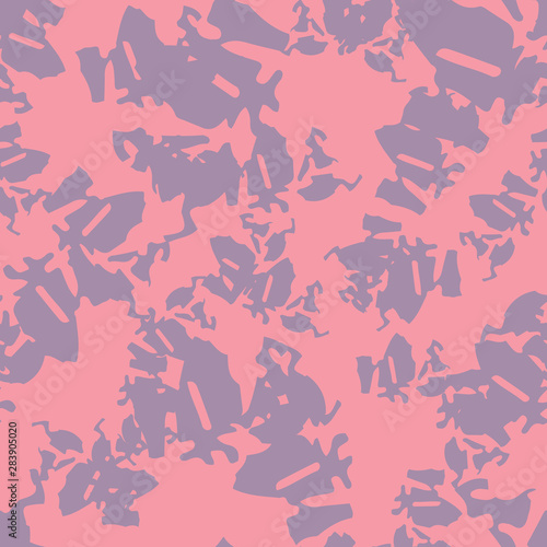 UFO camouflage of various shades of violet and pink colors