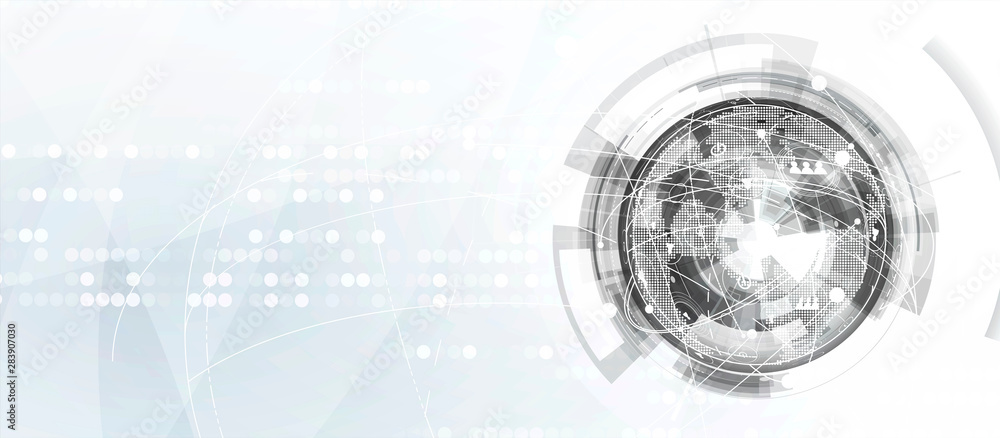 Obraz premium Abstract tech background. Futuristic technology interface