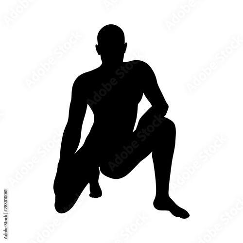 Sitting Pose Man Silhouette