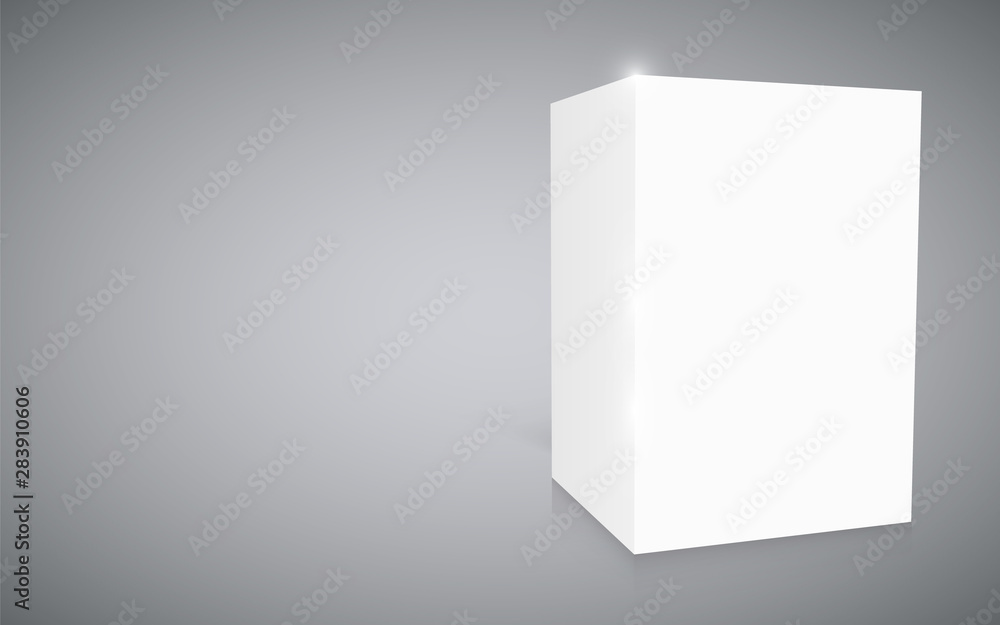Blank white cube isolated on white background. Blank white cube isolated on white background.
