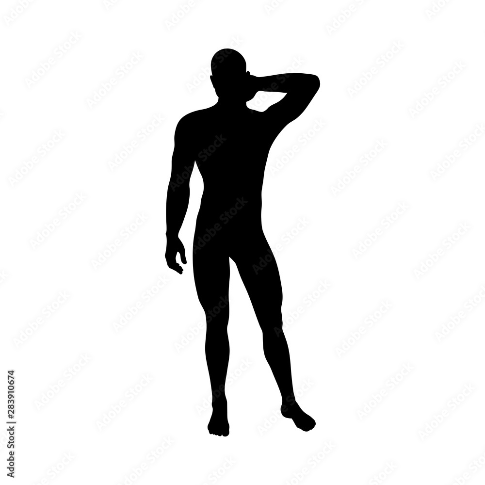 Standing Pose Man Silhouette Standing Pose Man Silhouette
