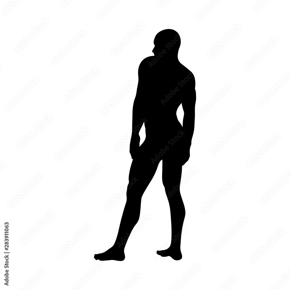 Standing Pose Man Silhouette Standing Pose Man Silhouette