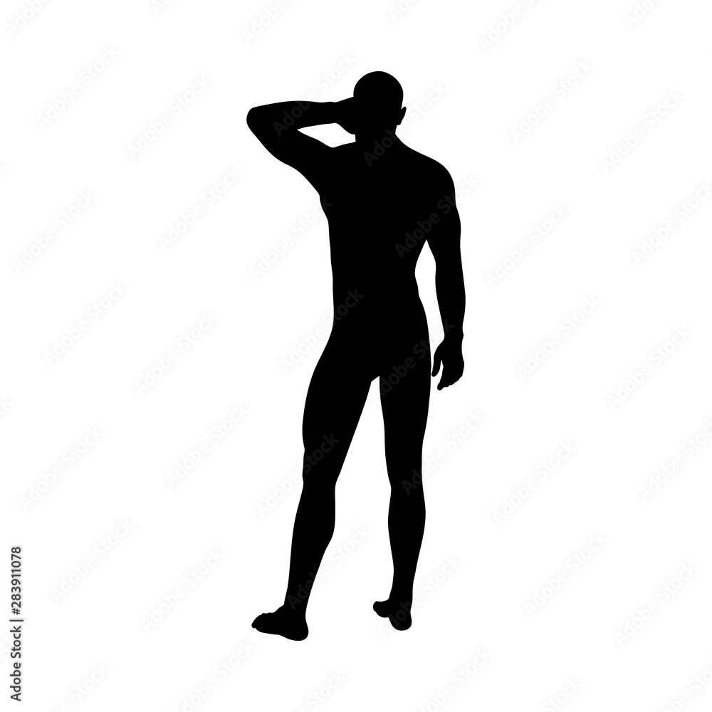 Standing Pose Man Silhouette Standing Pose Man Silhouette