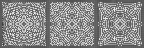 Ancient mosaic ceramic tile pattern.