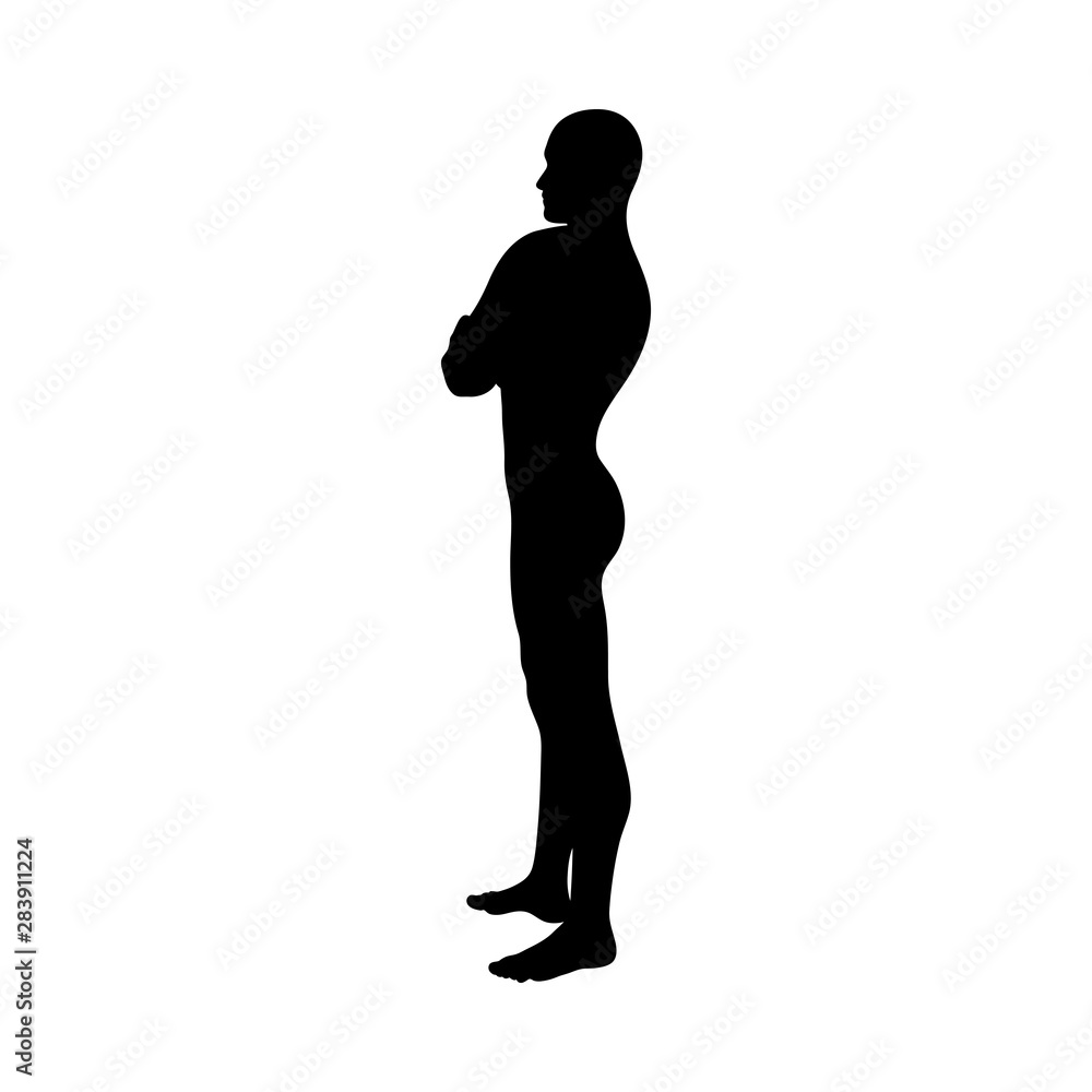 Standing Pose Man Silhouette Standing Pose Man Silhouette