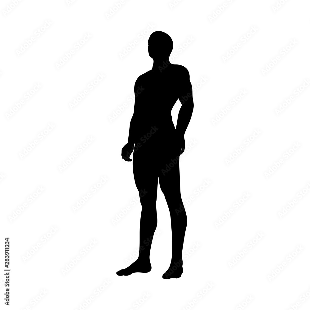 Standing Pose Man Silhouette