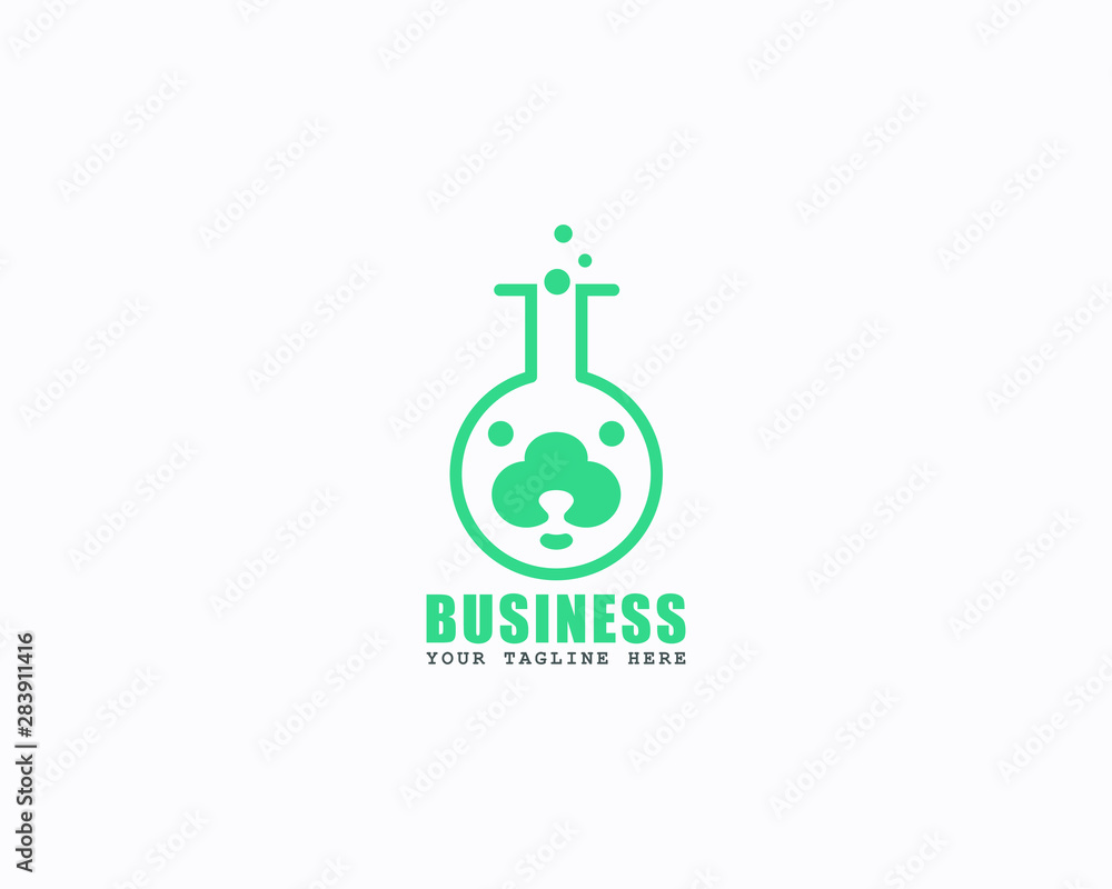 Pet Dog Lab Laboratory logo design Awesome Vector illustration and icon Pet Dog Lab Laboratory logo design Awesome Vector illustration and icon