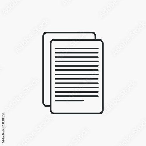 Paper document vector linea...