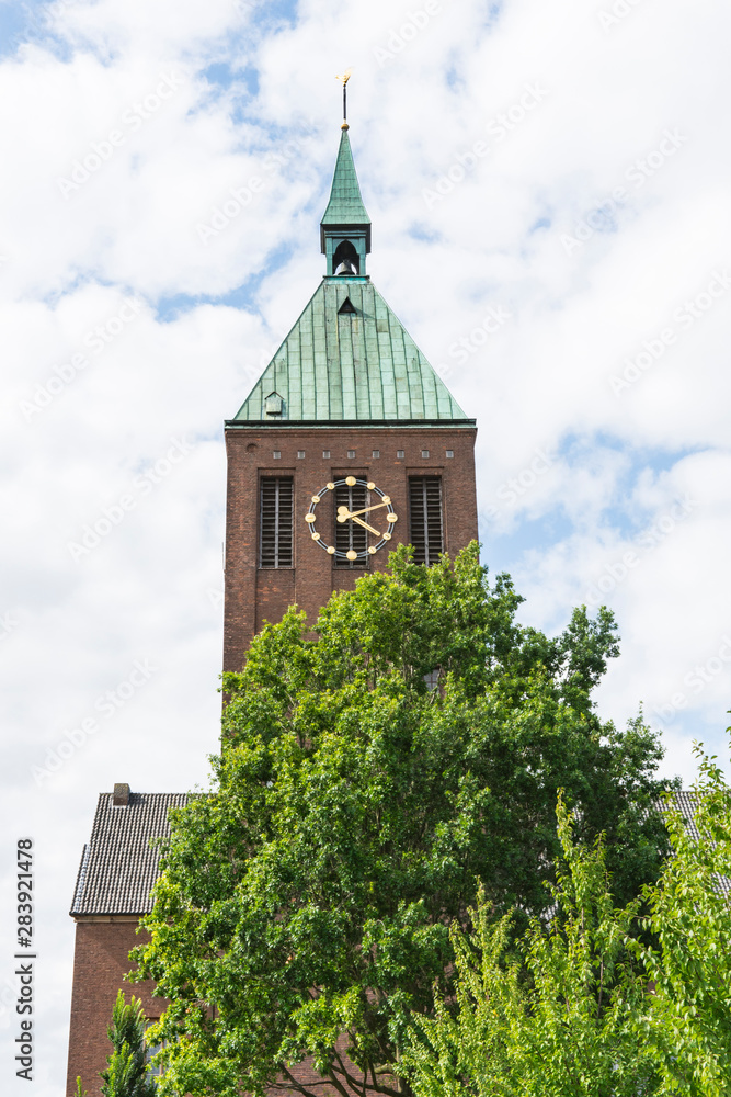Obraz premium Tower of St Cyriakus Church. Weeze, Germany
