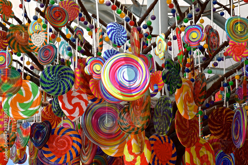 Masses of colourful lollies and candies