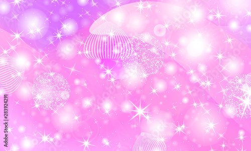 Fairy background. Unicorn pattern.