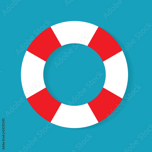 marine lifebuoy icon- vector illustration