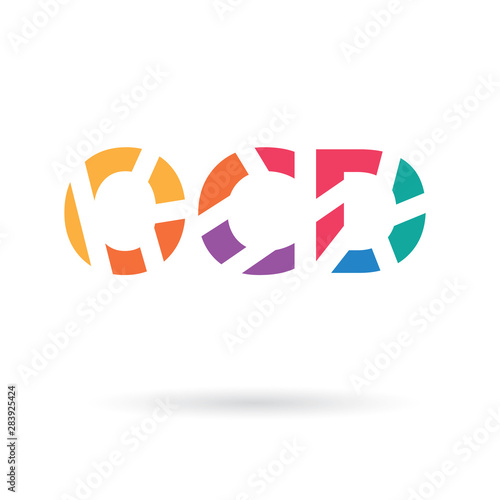 OCD (Obsessive Compulsive Disorder) concept icon- vector illustration