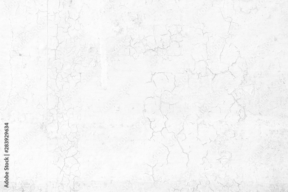 White Crack on Concrete Wall Texture Background.