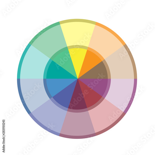 Infographic Template for 10 positions. Colorful area chart. White background