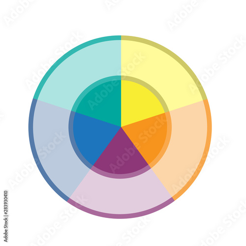 Free Download Infographic Template for 5 positions. Colorful area chart. White background - GFXLoad