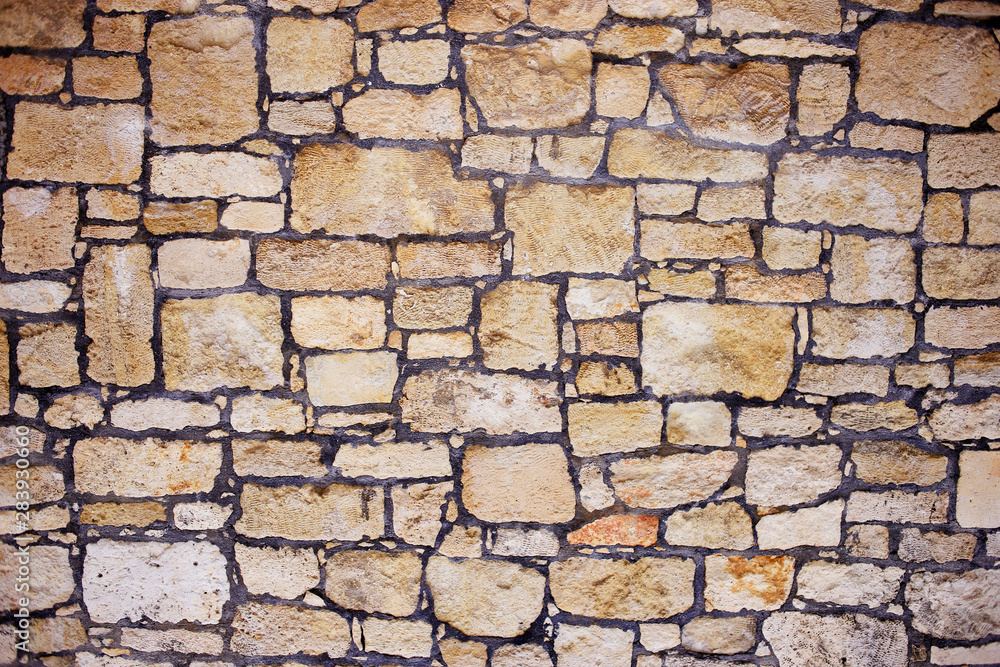 Obraz premium Stone wall texture background, facade