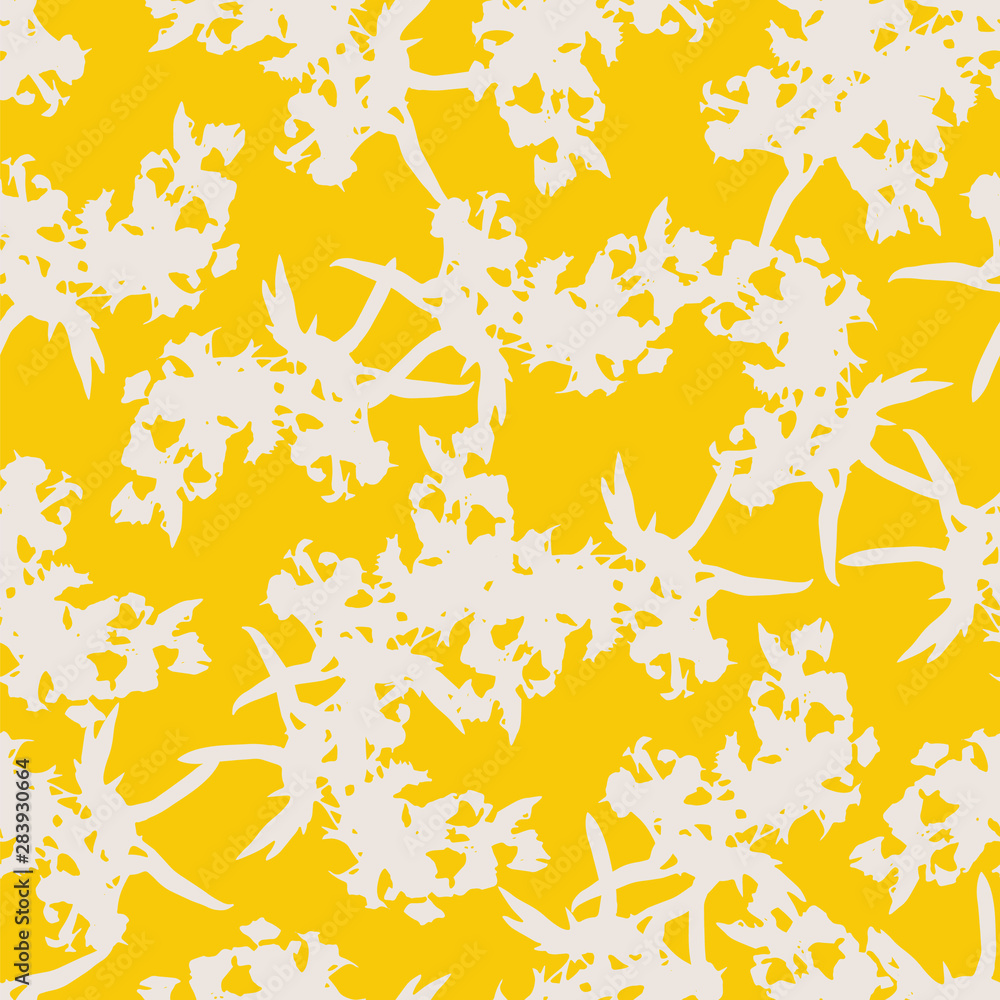 Naklejka premium Seamless pattern with floral romantic elements. Endless texture for season summer design
