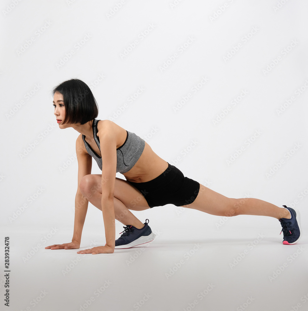 sporty woman in sportswear on white background. healthy sport fitness lifestyle sporty woman in sportswear on white background. healthy sport fitness lifestyle