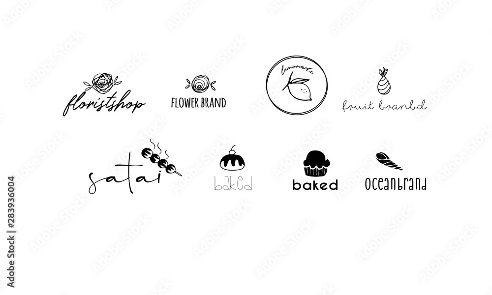 floral minimalist logo floral minimalist logo