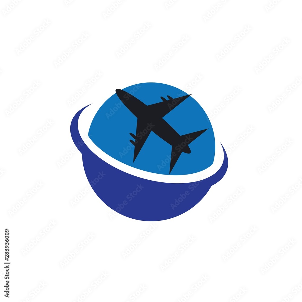 Fototapeta premium Airplane logo templat vector icon design