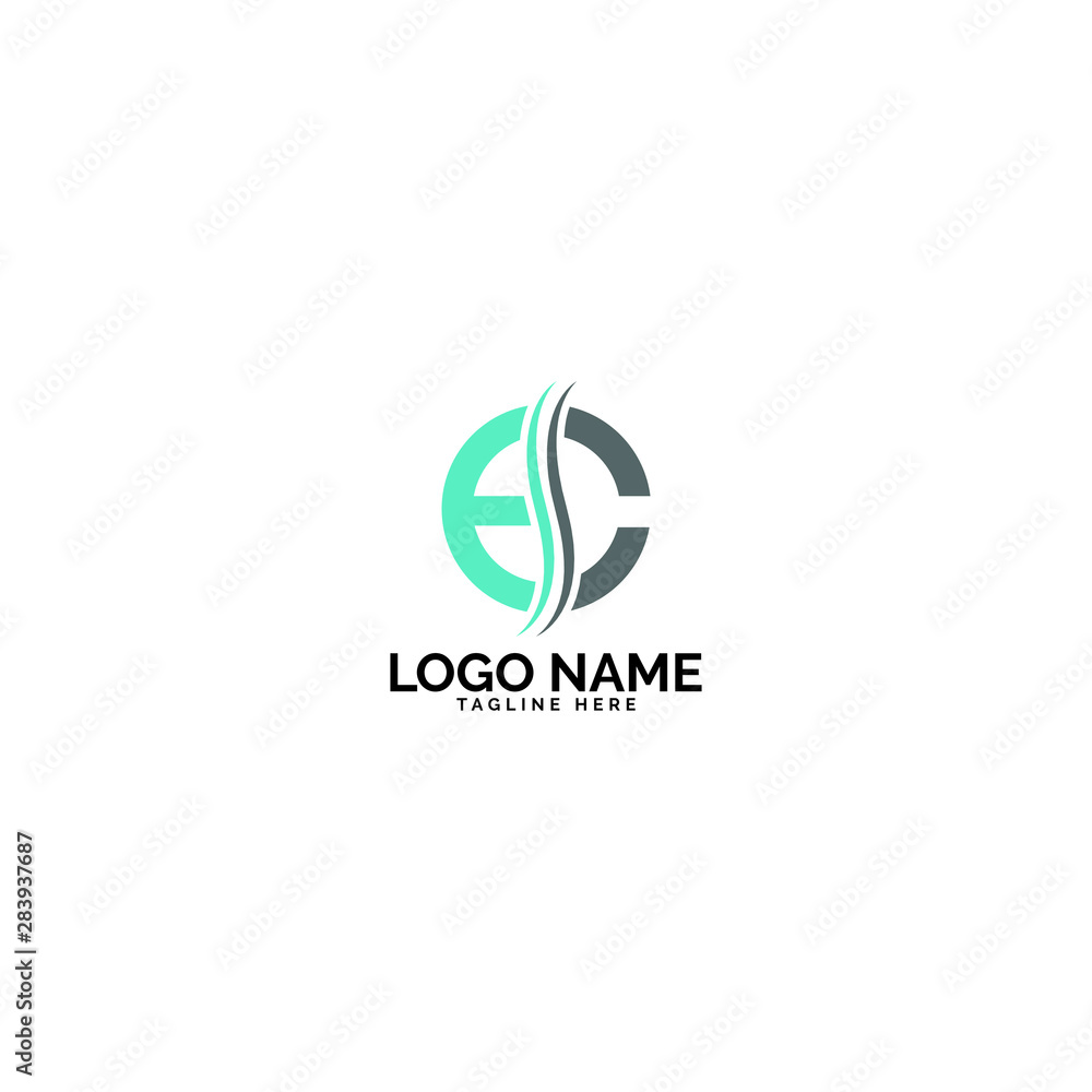 EC Initial letter logo with nice circle EC Initial letter logo with nice circle