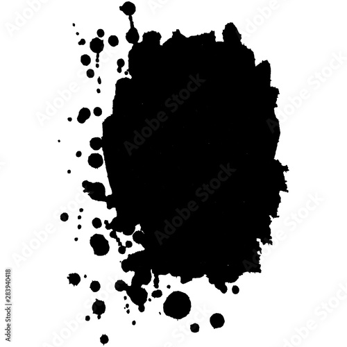 Abstract black ink blot background. Vector illustration. Grunge texture for cards and flyers design. A model for the creation of digital brushes