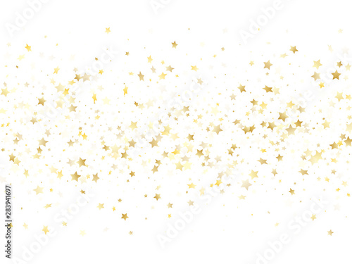 Magic gold sparkle texture vector star background.