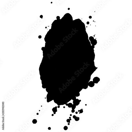 Abstract black ink blot background. Vector illustration. Grunge texture for cards and flyers design. A model for the creation of digital brushes