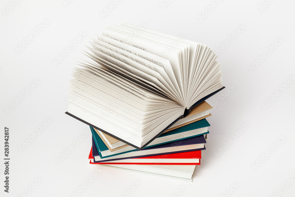 stack of books isolated on white background stack of books isolated on white background