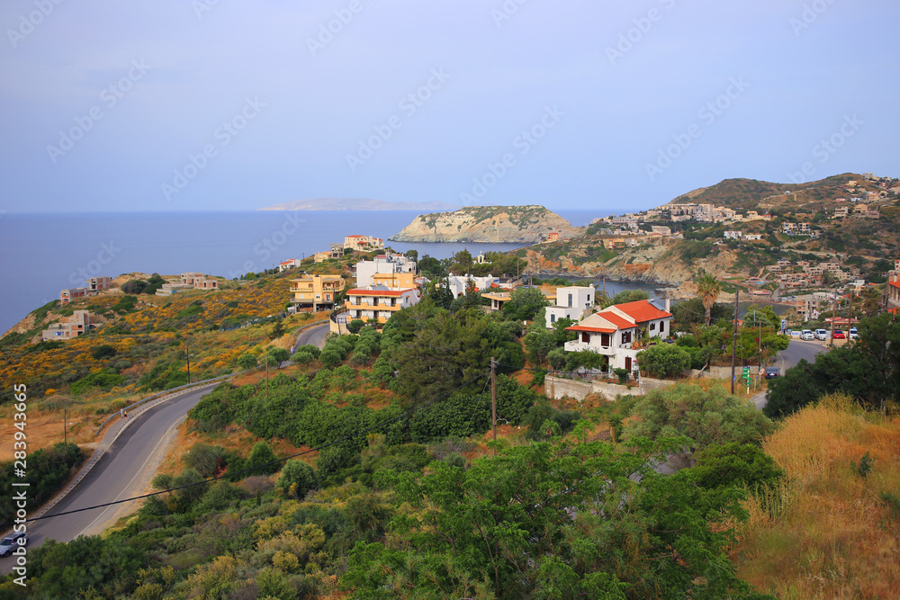 Beautiful views of nature in the area of Agia Pelagia, Crete, Greece