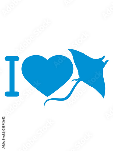 herz I love stachelrochen liebe schwimmen tauchen silhouette umriss rochen schön unterwasser fisch gefährlich tier meer wasser clipart stechrochen tiefsee photo