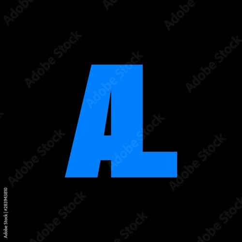 simple typography Al vector logo
