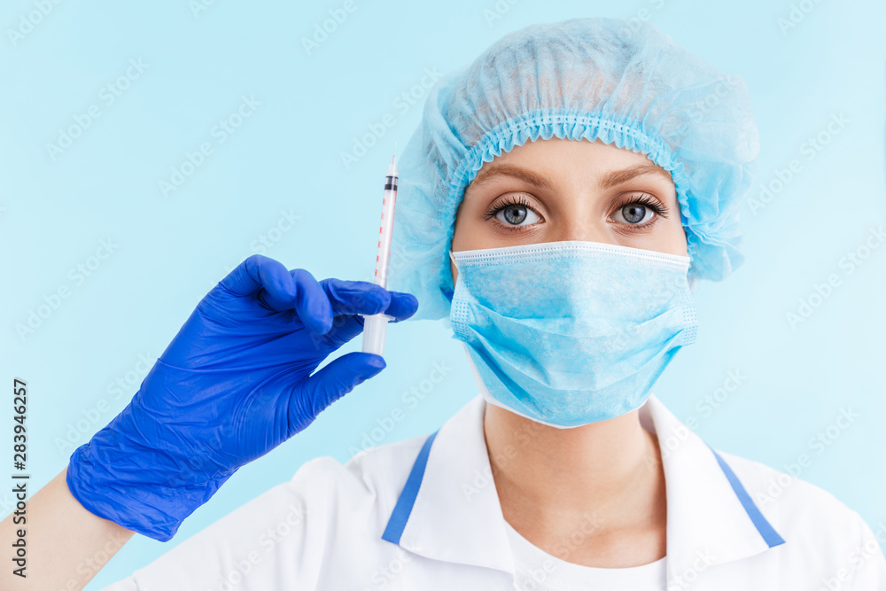 Beautiful blonde woman doctor wearing uniform standing Beautiful blonde woman doctor wearing uniform standing